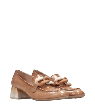 Hispanitas Etna brown leather shoes -Heel height 4.5cm