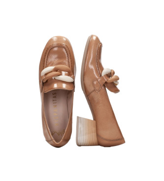 Hispanitas Chaussures en cuir marron Etna - Hauteur du talon 4,5 cm