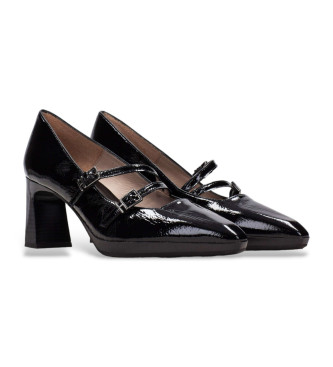 Hispanitas Mary Jane ankara black leather shoes