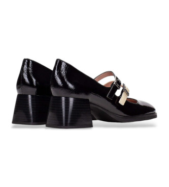 Hispanitas Sapatos Mary Jane em pele Milan preto