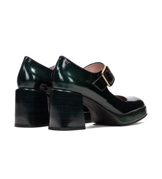 Hispanitas Mary Jane Tokio groene leren schoenen -Helhoogte 7cm- -Helhoogte 7cm- -Helhoogte 7cm- -Helhoogte 7cm- -Leren schoenen Mary Jane Tokio groen 