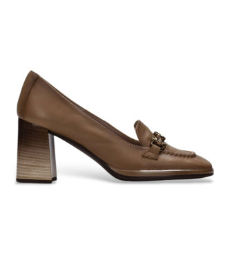 Hispanitas Chaussures en cuir marron  bout carr