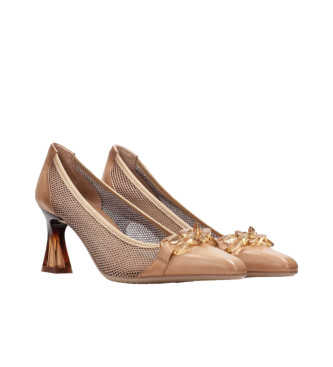 Hispanitas Soho brown leather shoes -Heel height 6.5cm