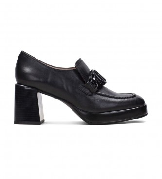 Hispanitas Tokio Črni usnjeni čevlji -Višina pete 7 cm