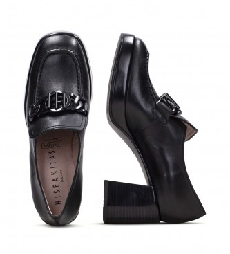 Hispanitas Zapatos de piel Tokio Negro  -Altura tacn 7cm-