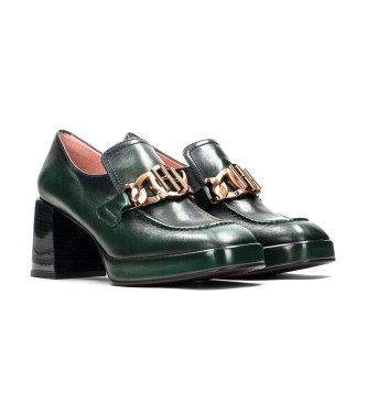 Hispanitas Sapatos de couro verde Tokio -Altura do salto 7cm
