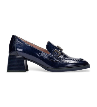 Hispanitas Chaussures  talons hauts en cuir  lanires bleu marine