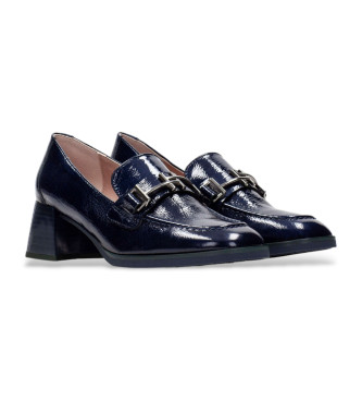 Hispanitas Chaussures  talons hauts en cuir  lanires bleu marine