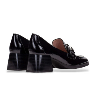 Hispanitas Scarpe con tacco in pelle nera con cinturino