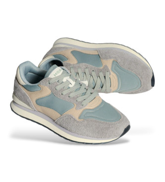 HOFF Sneakers City Dusseldorf in pelle grigia