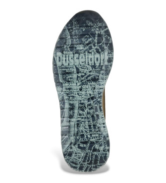 HOFF Sneakers City Dusseldorf in pelle grigia