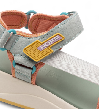 HOFF Makaroa multicoloured suede sandals -Height 5cm wedge