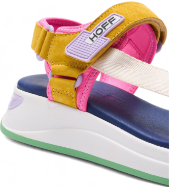 HOFF Multicoloured suede Phuket sandals -Height 5cm wedge