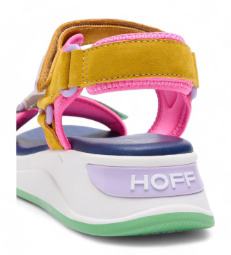 HOFF Multicoloured suede Phuket sandals -Height 5cm wedge
