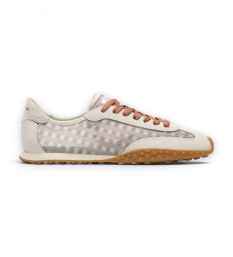 HOFF Leder-Sneaker Bridge Vichy Gebrochenes Weiß