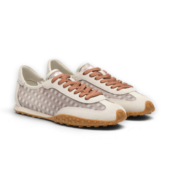 HOFF Leder-Sneaker Bridge Vichy Gebrochenes Weiß
