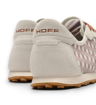 HOFF Leder-Sneaker Bridge Vichy Gebrochenes Weiß
