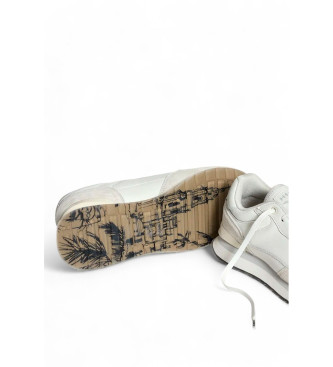 HOFF Sneaker City Cali in pelle bianca e beige