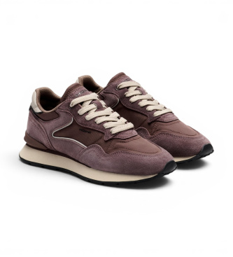 HOFF Brown eggplant leather City sneakers
