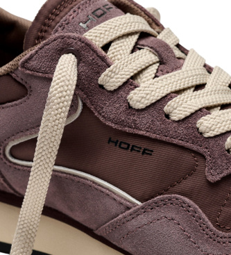 HOFF Brown eggplant leather City sneakers