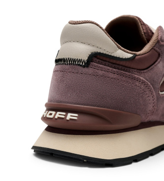 HOFF Brown eggplant leather City sneakers