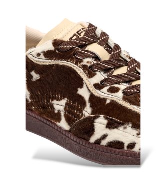 HOFF Sneakers in pelle marrone con stampa Park