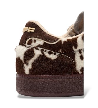 HOFF Sneakers in pelle marrone con stampa Park