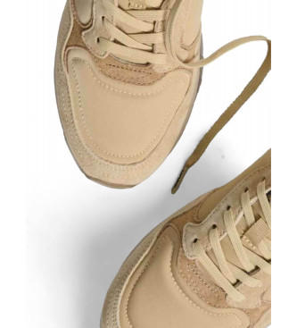 HOFF Trieste beige leren sportschoenen