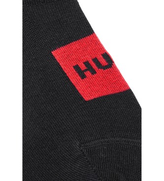 HUGO Pack 2 Paires de Chaussettes Invisibles noir