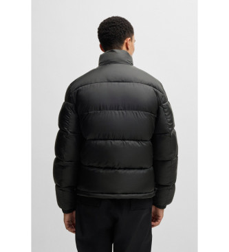 HUGO Quilted coat with red logo black