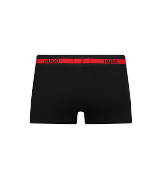 HUGO Frpackning med 3 svarta boxershorts