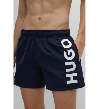 HUGO Navy Contrast Logo Swimsuit
