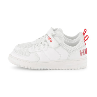 HUGO Baskets en cuir blanc