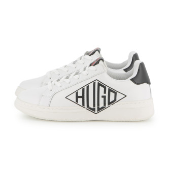 HUGO Baskets en cuir blanc