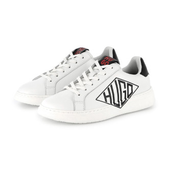 HUGO Baskets en cuir blanc