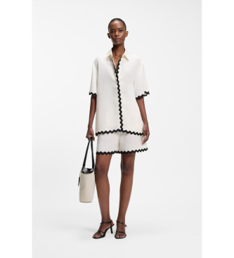 HUGO Camicetta Relaxed Fit, Bianca