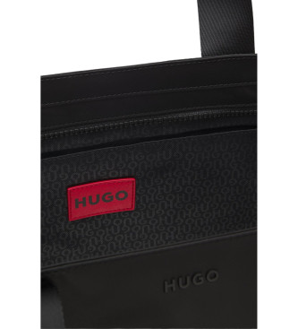 HUGO Tragetasche mit tonalem Logo an den Griffen schwarz