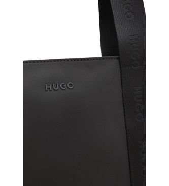 HUGO Tragetasche mit tonalem Logo an den Griffen schwarz