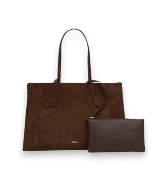 HUGO Sac tote Cymbeline marron foncé