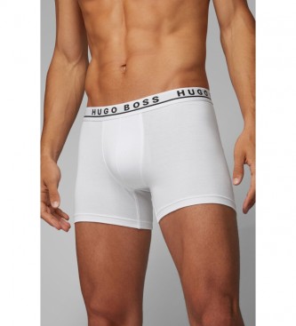 BOSS Pack of 3 Cotton Stretch Boxer Briefs 10146061 white