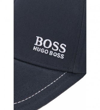 BOSS Navy Cotton Cap with Logo