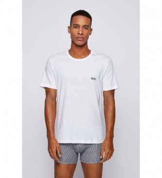 BOSS Pack de 3 Camiseta Regular Fit de Algodón marino, blanco, gris