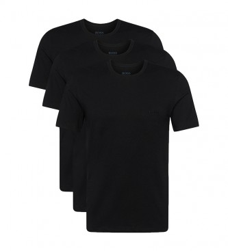 BOSS Pack of 3 RN 3P CO short sleeve T-shirts 10145963 01 black