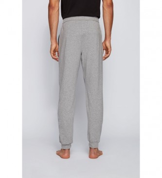 BOSS Pantalón Homewear en Algodón Elástico con Logo gris