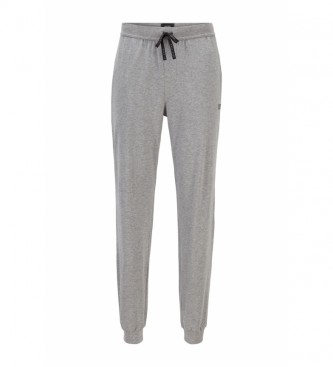 BOSS Pantalón Homewear en Algodón Elástico con Logo gris