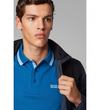 BOSS Camisa pólo de piquenique 10102943 azul