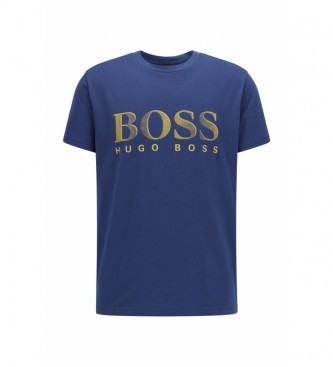BOSS T-shirt bleu à coupe décontractée