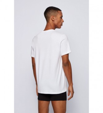BOSS Camiseta Interior Relaxed Fit de Algodón con Logo blanco