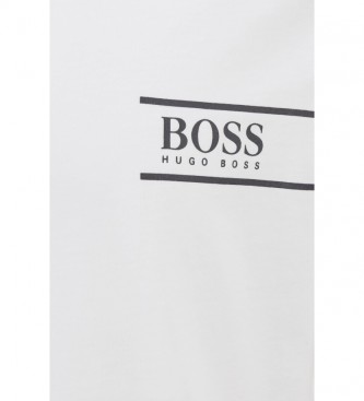 BOSS Camiseta de Roupa Interior em Algodão Relaxado com Logotipo Branco