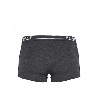 BOSS Set van 3 boxers in katoen met logo grijs, zwart